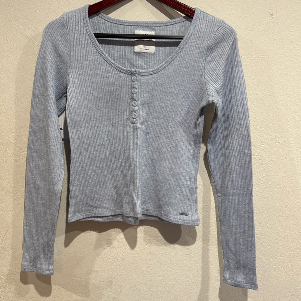 Light blue hollister long sleeve top